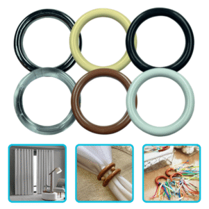 Kit 50 Argolas Plástica - Média - Cortina Guardanapo Decoração - 19mm