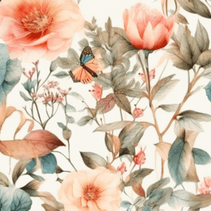 Tecido Tricoline Digital - Enchanted Garden 0,50X1,50M