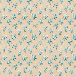 Tecido Tricoline Digital - Blue Flowers 0,50X1,50M