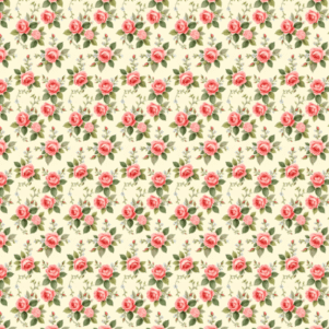 Tecido Tricoline Digital - Cute Roses 0,50X1,50M
