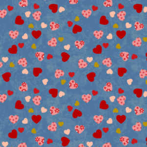 Tecido Tricoline Digital - Small Hearts 0,50X1,50M