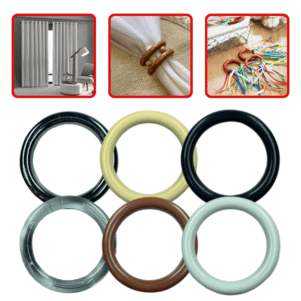 Kit 50 Argolas Plástica - Grande - Cortina Guardanapo Decoração - 19mm