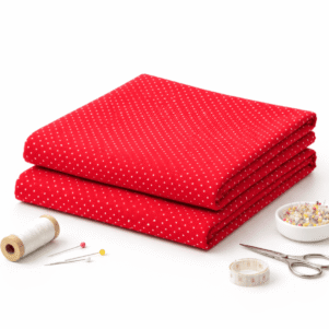 Tecido Tricoline Poá Bolinha Peripan PREMIUM 0,50mt x 1,50mt Vermelho V106