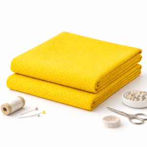 Tecido Tricoline Poá Bolinha Peripan PREMIUM 0,50mt x 1,50mt Amarelo V134