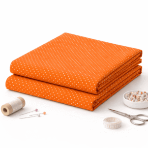 Tecido Tricoline Poá Bolinha Peripan PREMIUM 0,50mt x 1,50mt Laranja V303