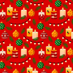 Tricoline Premium Velas Natal 100%Alg. 0,50X1,50mt -V001